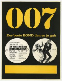 3m055 ON HER MAJESTY'S SECRET SERVICE Swiss trade ad 1969 George Lazenby's only appearance as Bond!