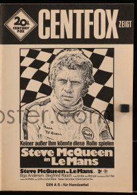 3m177 LE MANS German pressbook 1971 great different artwork of race car driver Steve McQueen!