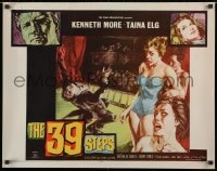 3p702 39 STEPS 1/2sh 1960 Kenneth More, Taina Elg, English crime thriller, cool art!