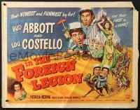 3p703 ABBOTT & COSTELLO IN THE FOREIGN LEGION style A 1/2sh 1950 art of Bud & Lou as Legionnaires!