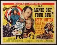 3p718 ANNIE GET YOUR GUN style A 1/2sh R1956 Betty Hutton as the greatest sharpshooter, Howard Keel