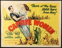 3p748 CAPTIVE WOMEN style A 1/2sh 1952 futuristic sexy sci-fi 1,000 years after the atom bomb!