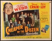 3p752 CHEAPER BY THE DOZEN 1/2sh 1950 great image of Clifton Webb holding baby w/kids!