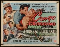 3p757 CONGO CROSSING style A 1/2sh 1956 Peter Lorre pointing gun at Virginia Mayo & George Nader!