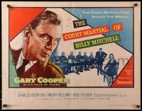 3p759 COURT-MARTIAL OF BILLY MITCHELL 1/2sh 1956 c/u of Gary Cooper, directed by Otto Preminger!
