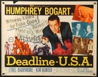 3p767 DEADLINE-U.S.A. 1/2sh 1952 newspaper editor Humphrey Bogart, best journalism movie ever!