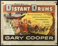 3p769 DISTANT DRUMS 1/2sh 1951 different c/u of Gary Cooper with knife in the Florida Everglades!