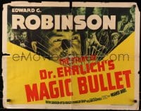 3p771 DR. EHRLICH'S MAGIC BULLET 1/2sh 1940 Edward G. Robinson searches for The Magic Bullet!