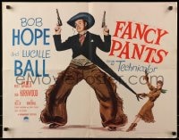 3p782 FANCY PANTS 1/2sh 1950 great full-length art of Bob Hope with Lucille Ball pulling his shirt!