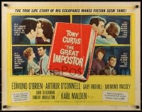 3p804 GREAT IMPOSTOR 1/2sh 1961 Tony Curtis as Waldo DeMara, faked being a doctor, warden & more!