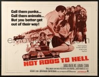 3p822 HOT RODS TO HELL 1/2sh 1967 Dana Andrews, Jeanne Crain, Hotter than Hell's Angels!