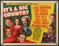 3p832 IT'S A BIG COUNTRY style A 1/2sh 1951 Gary Cooper, Janet Leigh, Gene Kelly & other major stars