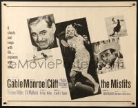 3p870 MISFITS 1/2sh 1961 sexy Marilyn Monroe, Clark Gable, Montgomery Clift, John Huston