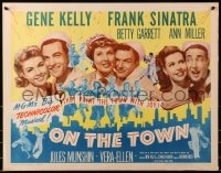 3p892 ON THE TOWN 1/2sh R1962 Gene Kelly, Frank Sinatra, sexy Ann Miller's legs, Betty Garrett
