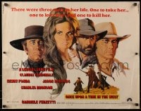 3p893 ONCE UPON A TIME IN THE WEST 1/2sh 1969 Leone, art of Cardinale, Fonda, Bronson & Robards!