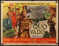 3p910 QUO VADIS style B 1/2sh 1951 Robert Taylor, Deborah Kerr & Peter Ustinov in Ancient Rome!