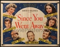 3p927 SINCE YOU WENT AWAY 1/2sh 1944 Claudette Colbert, Jennifer Jones, Shirley Temple & more!
