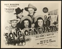3p934 SONG OF NEVADA 1/2sh R1954 artwork of cowboy Roy Rogers, Dale Evans!