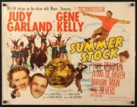 3p946 SUMMER STOCK style A 1/2sh 1950 Judy Garland, Gene Kelly, Eddie Bracken, Gloria De Haven!