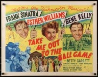 3p949 TAKE ME OUT TO THE BALL GAME style B 1/2sh 1949 Sinatra, Esther Williams, Gene Kelly, baseball