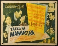 3p950 TALES OF MANHATTAN style A 1/2sh 1942 beautiful Rita Hayworth, Boyer & Mitchell, all stars!