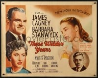 3p957 THESE WILDER YEARS 1/2sh 1956 James Cagney & Barbara Stanwyck, teenager in trouble!