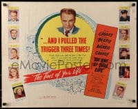 3p965 TIME OF YOUR LIFE style B 1/2sh 1947 James Cagney pulled the trigger three times, ultra-rare!