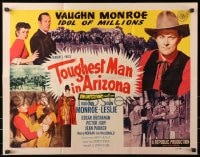 3p967 TOUGHEST MAN IN ARIZONA style B 1/2sh 1952 art of Vaughn Monroe, Idol of Millions & Joan Leslie!