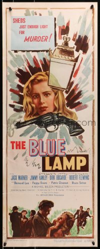 3p035 BLUE LAMP insert 1950 directed by Basil Dearden, it sheds just enough light for murder!