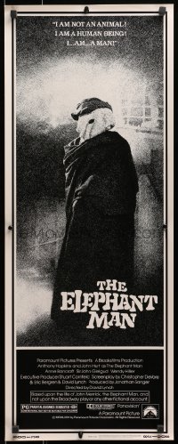 3p084 ELEPHANT MAN insert 1980 John Hurt is not an animal, Anthony Hopkins, directed by David Lynch!