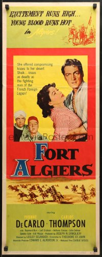 3p108 FORT ALGIERS insert 1953 sexy Yvonne de Carlo in Africa, young blood runs hot!
