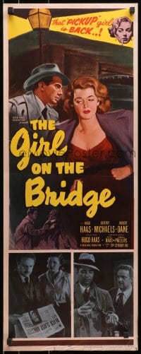 3p114 GIRL ON THE BRIDGE insert 1951 bad girl Beverly Michaels is man-bait... and murder!