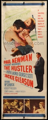 3p130 HUSTLER insert 1961 pool pros Paul Newman & Jackie Gleason, plus sexy Piper Laurie!