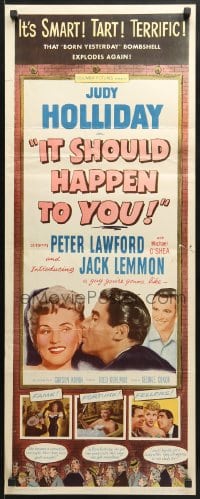 3p139 IT SHOULD HAPPEN TO YOU insert 1954 Judy Holliday, Peter Lawford, Jack Lemmon in his first role!