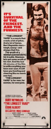 3p161 LONGEST YARD insert 1974 Robert Aldrich prison football sports comedy, Burt Reynolds!