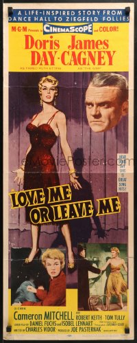 3p165 LOVE ME OR LEAVE ME insert 1955 full-length sexy Doris Day as famed Ruth Etting, James Cagney
