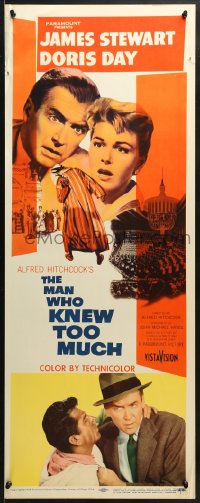 3p171 MAN WHO KNEW TOO MUCH insert 1956 James Stewart & Doris Day, directed by Alfred Hitchcock!