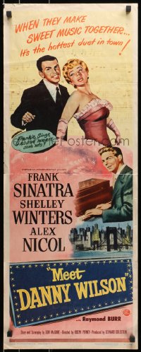 3p175 MEET DANNY WILSON insert 1951 Frank Sinatra & Shelley Winters, the new dynamite pair!