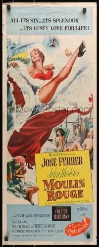 3p182 MOULIN ROUGE insert 1953 Jose Ferrer as Toulouse-Lautrec, Zsa Zsa Gabor, sexy art!