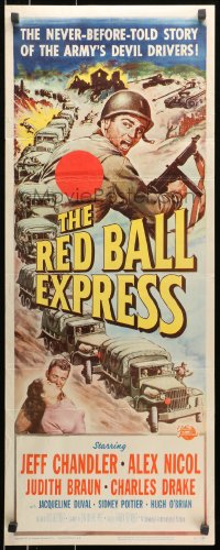 3p212 RED BALL EXPRESS insert 1952 Budd Boetticher, Army Devil Driver Jeff Chandler!