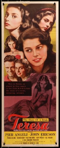 3p254 TERESA insert 1951 young sexy Pier Angeli, story of a bride, directed by Fred Zinnemann!