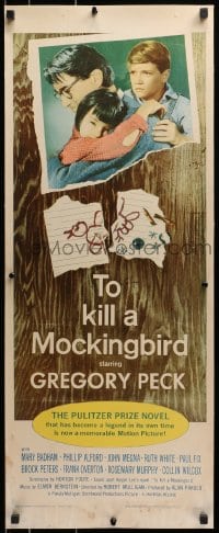 3p268 TO KILL A MOCKINGBIRD insert 1963 Gregory Peck classic, from Harper Lee's famous novel!