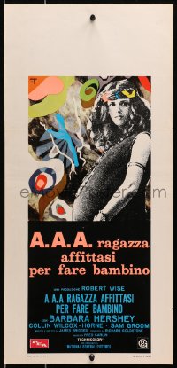 3p306 BABY MAKER Italian locandina 1971 different image of surrogate mom Barbara Hershey!