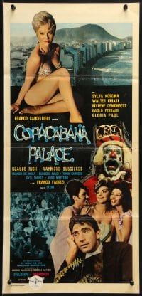 3p337 COPACABANA PALACE Italian locandina 1962 great montage Sylva Koscina, Mylene Demongeot & more!