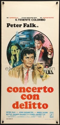 3p352 ETUDE IN BLACK Italian locandina 1978 art of Peter Falk as Detective Columbo & Cassavetes!