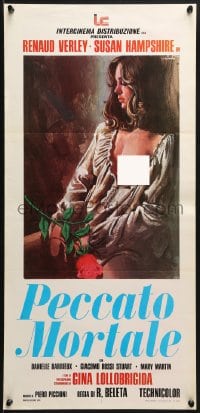 3p414 LONELY WOMAN Italian locandina 1974 Gina Lollobrigida, art by Luciano 'Luca' Crovato!