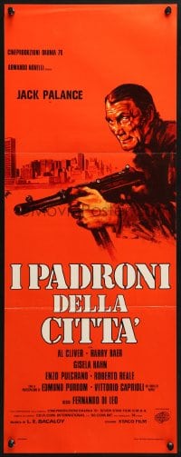 3p427 MISTER SCARFACE Italian locandina 1976 I Padroni Della Citta, Avelli art of Jack Palance!