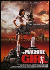 3p607 MACHINE GIRL Japanese 2008 Iguchi's Kataude mashin garu, image of school girl with gun!