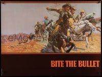 3r031 BITE THE BULLET teaser 30x40 1975 art of Gene Hackman, Candice Bergen & James Coburn!