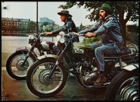 3r186 HELLS ANGELS OF COPENHAGEN 24x34 Danish commercial poster 1970s riding Triumph motorcycles!